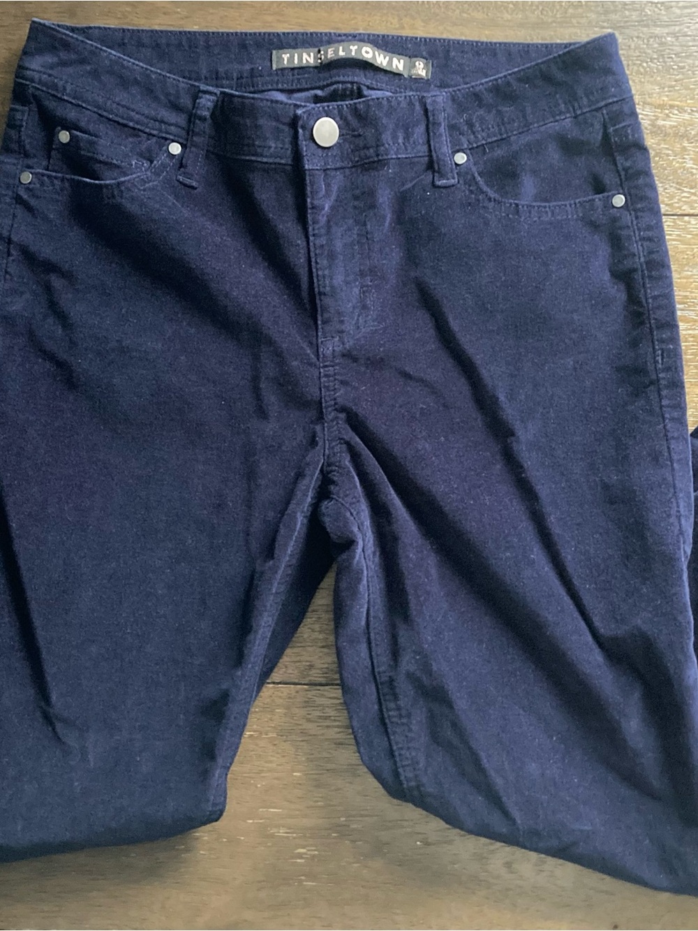 Tinseltown Dark Navy Skinny Corduroy Pants